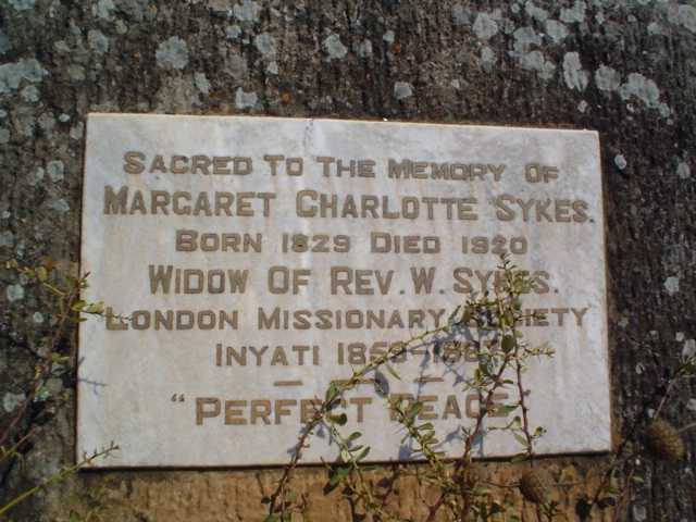 SYKES Margaret Charlotte 1829-1920