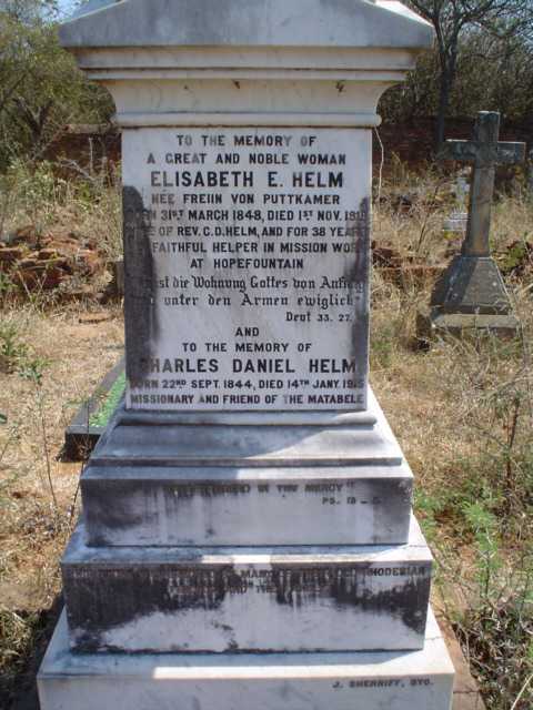 HELM Charles Daniel 1844-1915 &amp; Elisabeth E. VON PUTTKAMER 1848-191?