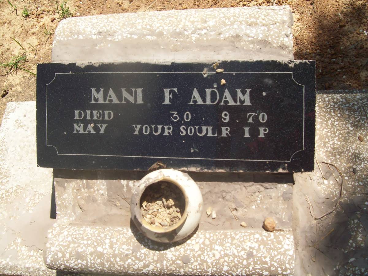 ADAM Mani F. -1970