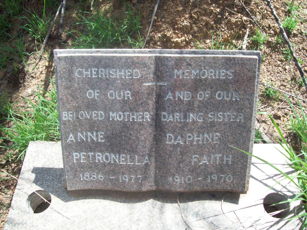 ATTWELL Anne Petronella 1886-1977 :: ATTWELL Daphne Faith 1910-1970
