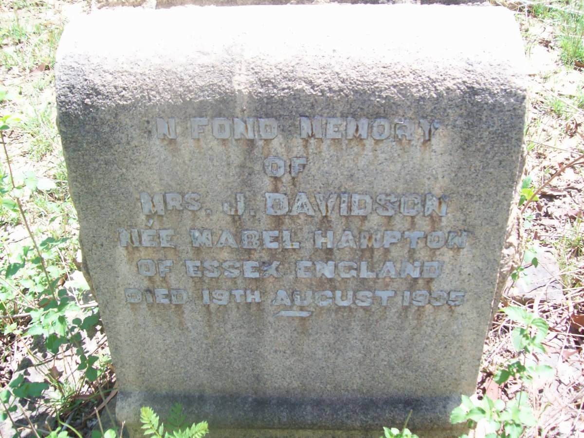 DAVIDSON J. nee Mabel HAMPTON-1935