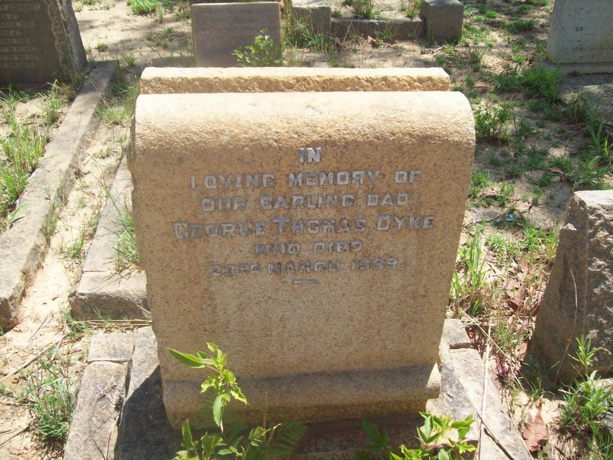 DYKE George Thomas -1939