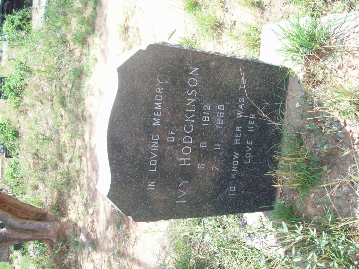 HODGKINSON Ivy 1912-1968