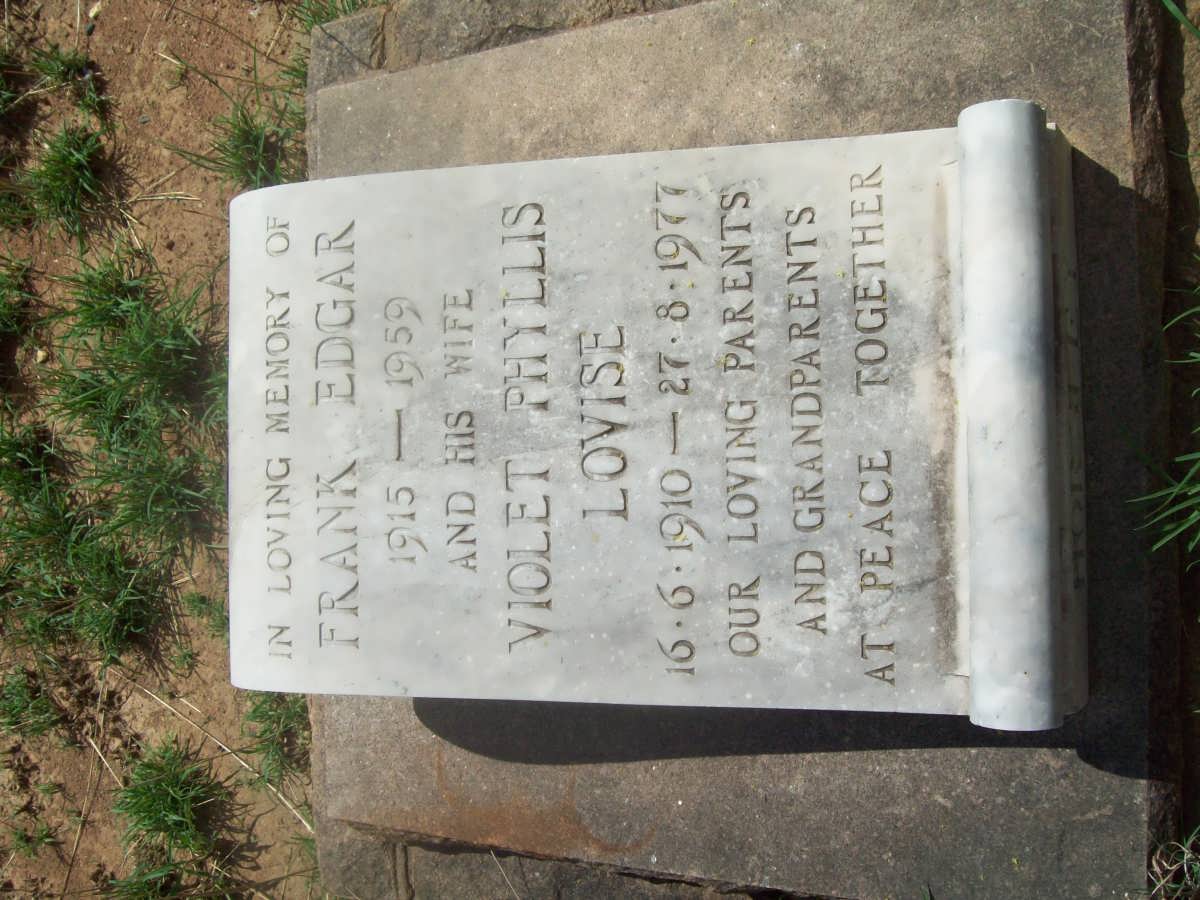 HORSLEY Frank Edgar 1915-1959 &amp; Violet Phyllis Lovise 1910-1977