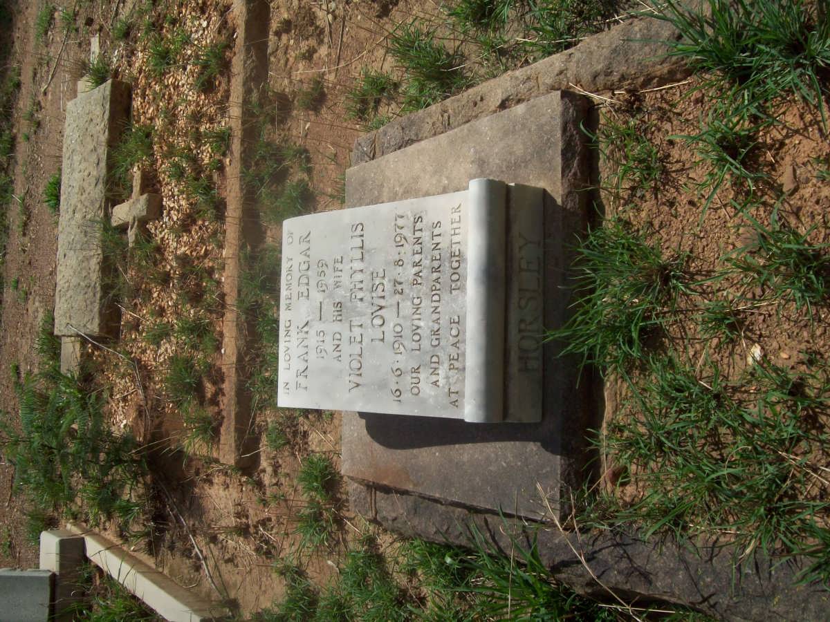 HORSLEY Frank Edgar 1915-1959 &amp; Violet Phyllis Lovise 1910-1977