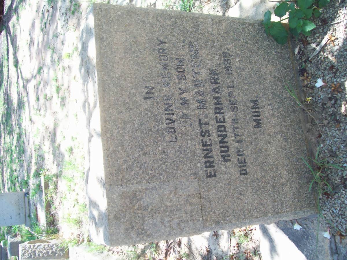HUNDERMARK Ernest Mart?ns -193?