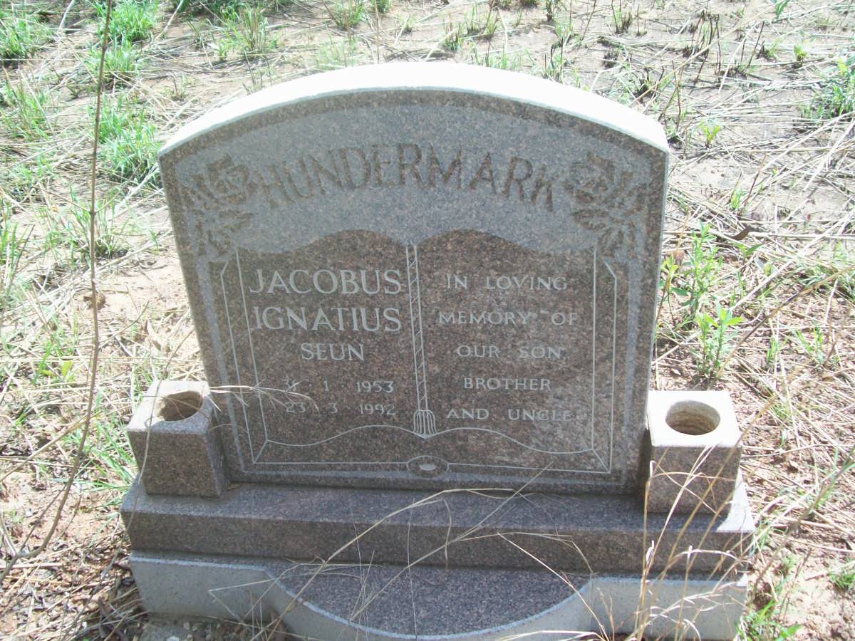 HUNDERMARK Jacobus Ignatius 1953-1992