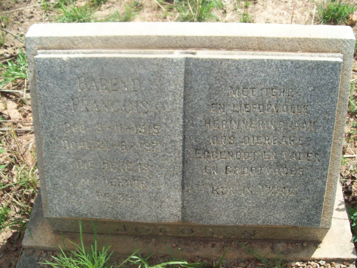 JORDAAN Barend Francois 1915-1971