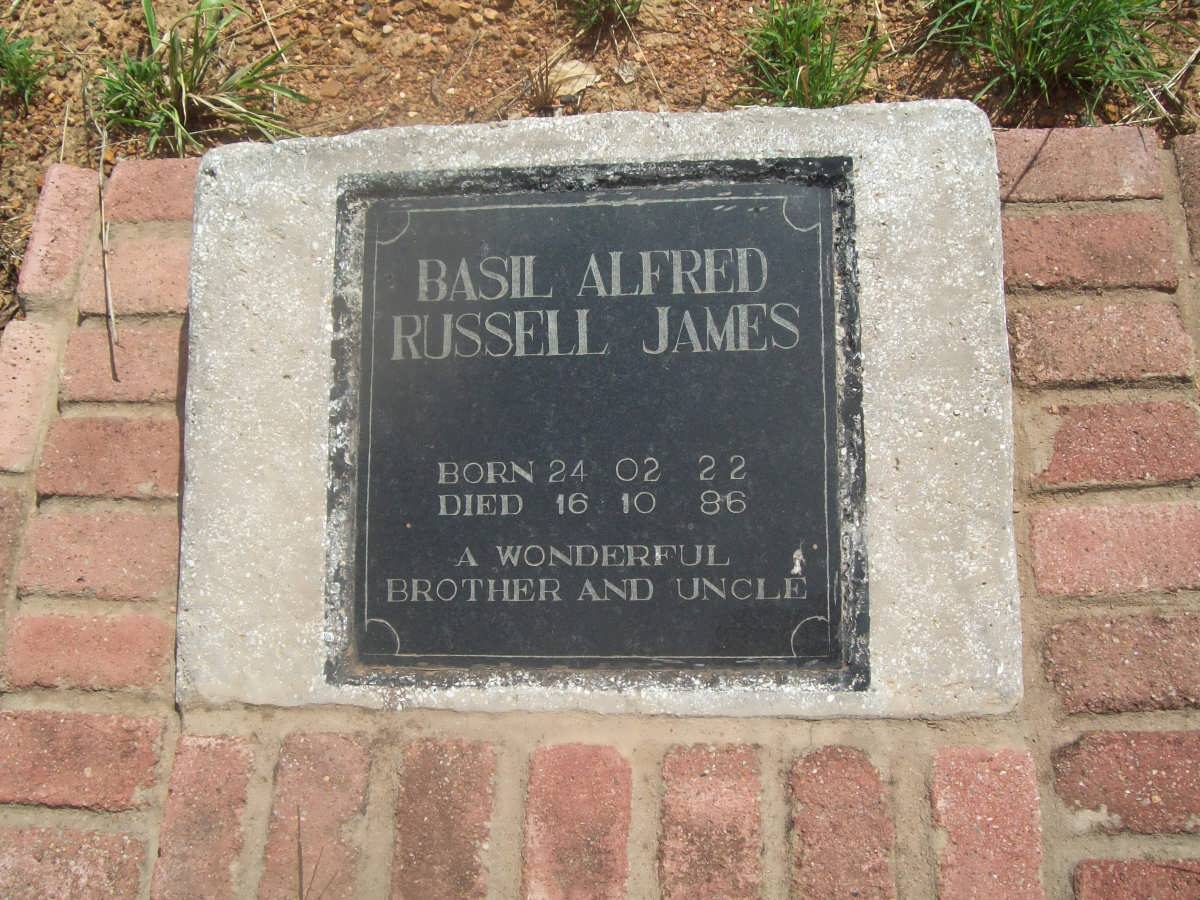 JAMES Basil Alfred Russel 1922-1986