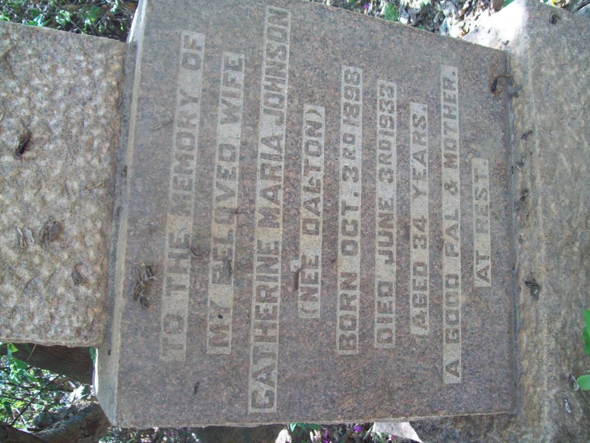JOHNSON Catherine Maria nee DALTON 1898-1933