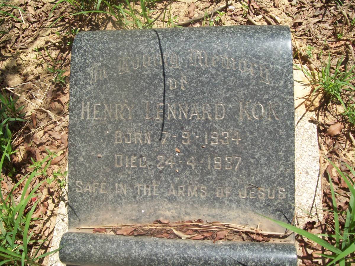 KOK Henry Lennard 1934-1937