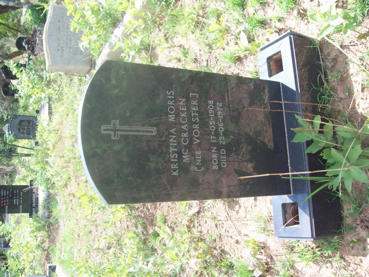McCRACKEN Kristina Moris nee VORSTER 1908-1972