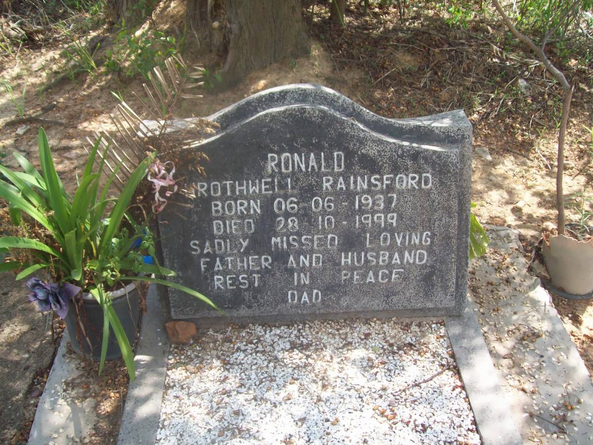 RAINSFORD Ronald Wrothwell 1937-1999