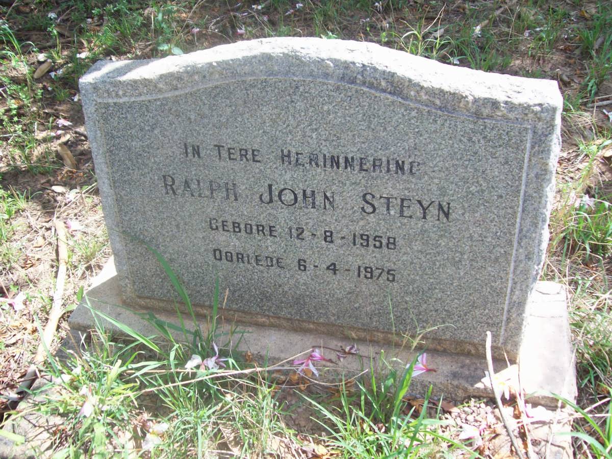 STEYN Ralph John 1958-1975