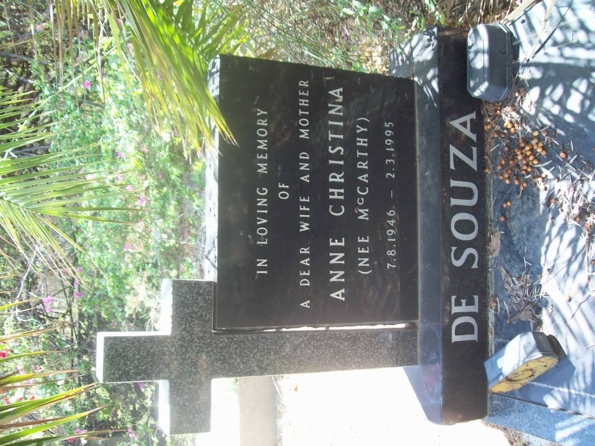 SOUZA Anne Christina, de nee McCARTHY 1946-1995