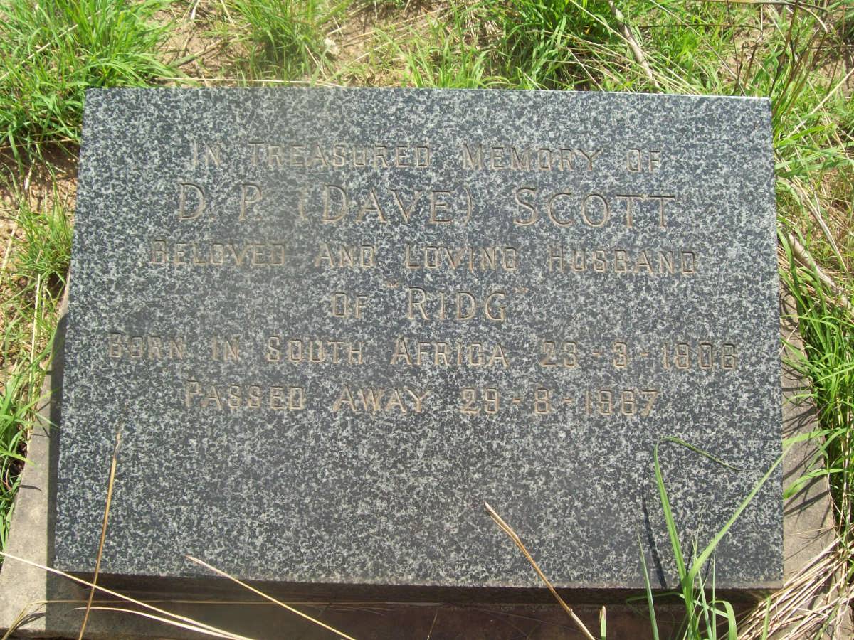 SCOTT D.P. Dave 1908-1967
