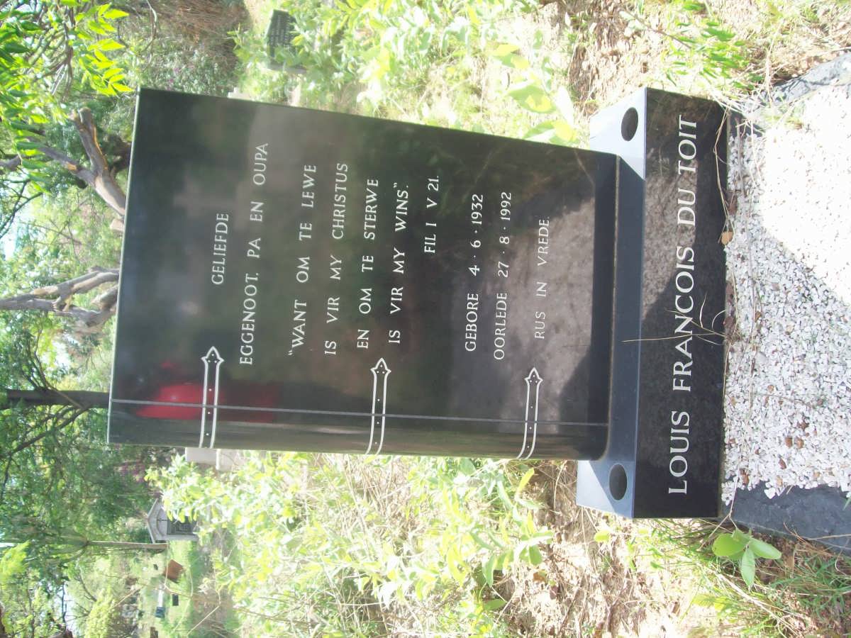 TOIT Louis Francois, du 1932-1992