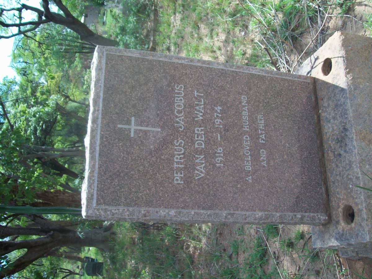 WALT Petrus Jacobus, van der 1916-1974