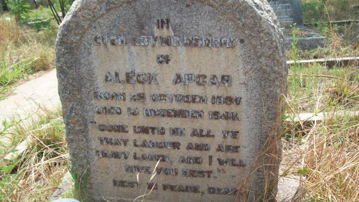 APCAR Aleck 19??-194?