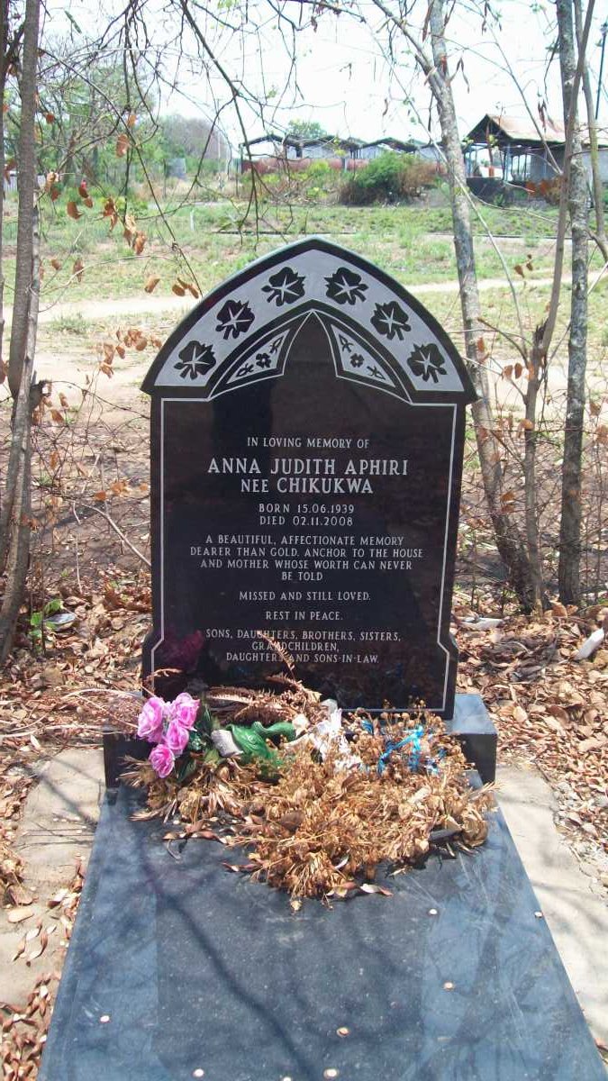 APHIRI  Anna Judith nee CHIKUKWA 1939-2008