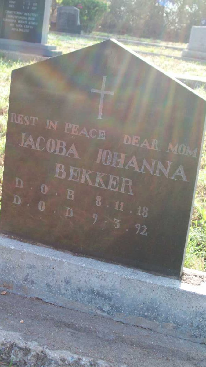BEKKER Jacoba Johanna 1918-1992