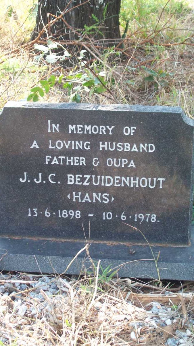 BEZUIDENHOUT J.J.C. 1898-1978
