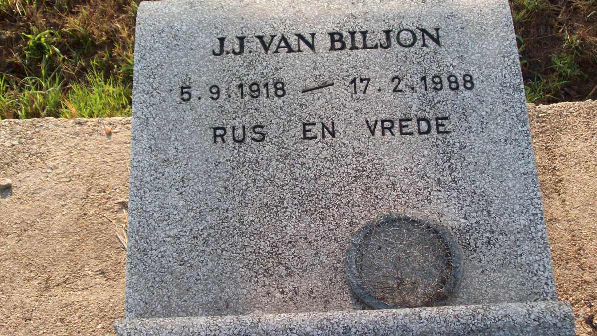 BILJON J.J., van 1918-1988