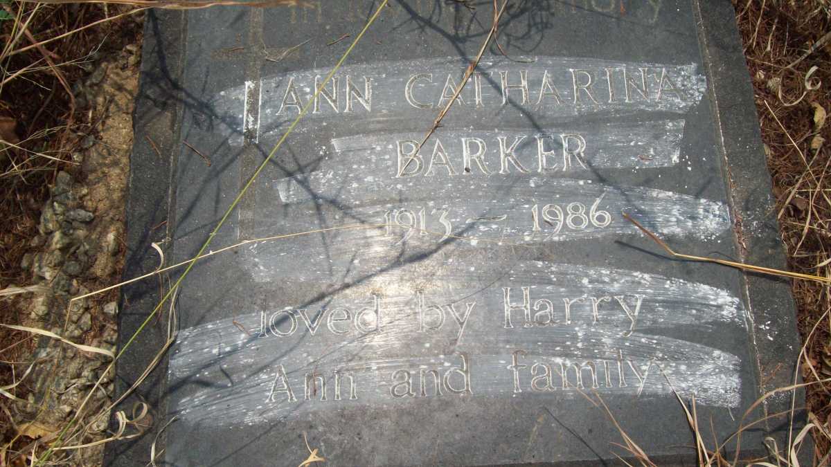 BARKER Ann Catharina 1913-1986