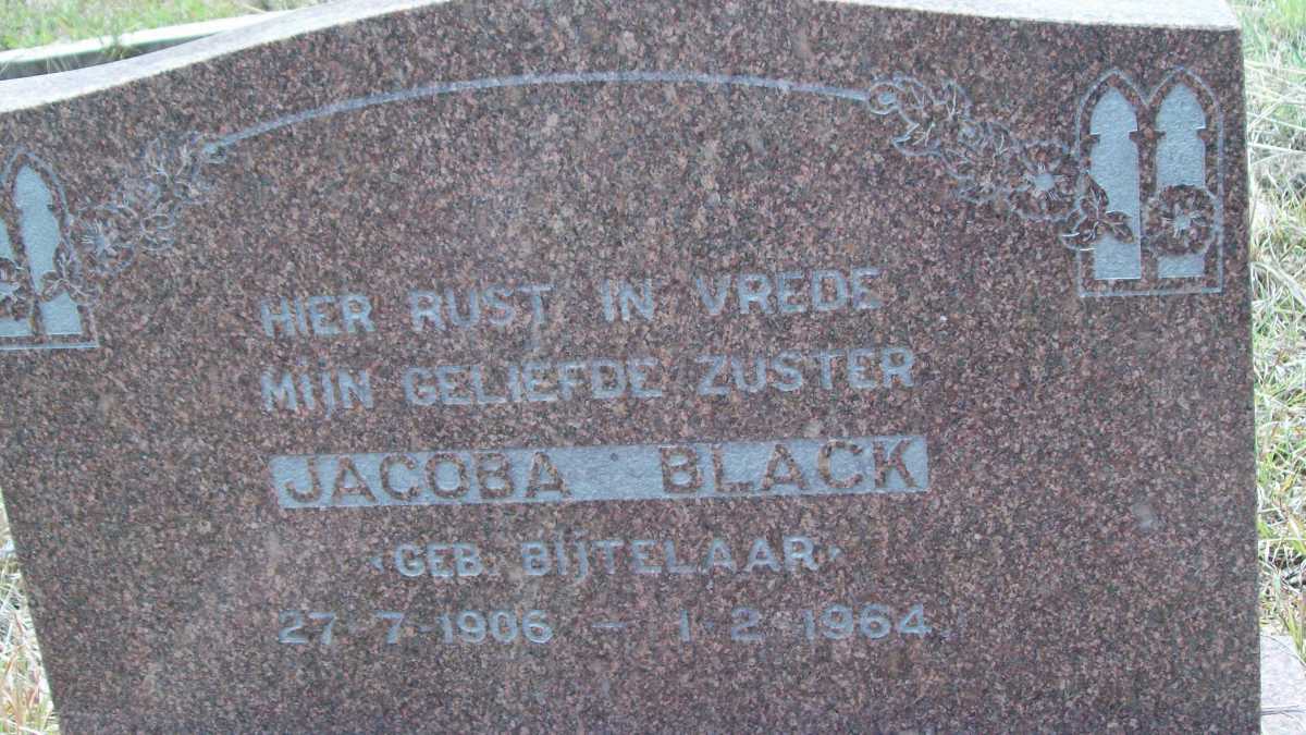 BLACK Jacoba nee BIJTELAAR 1906-1964