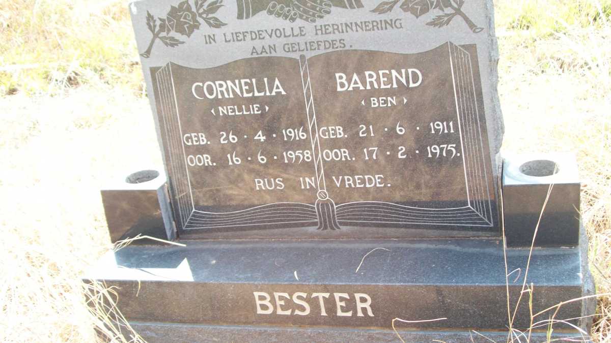 BESTER Barend 1911-1975 &amp; Cornelia 1916-1958