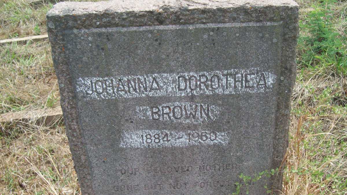 BROWN Johanna Dorothea 1884-1960