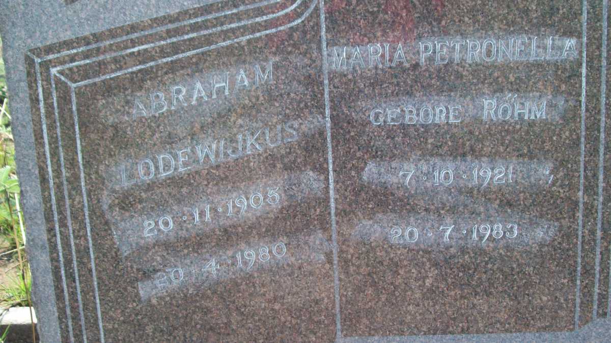 BOTHA Maria Petronella nee ROHM 1921-1983