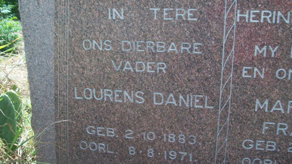 BILJON Lourens Daniel, van 1883-1971