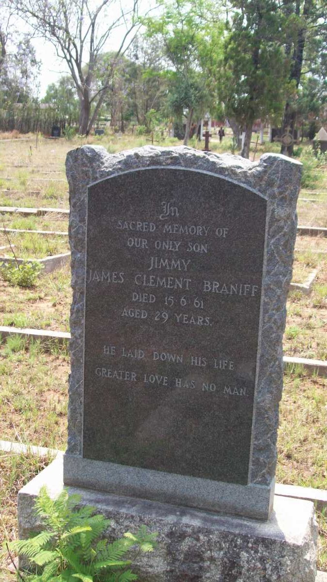 BRANIFF Jimmy James Clement -1961