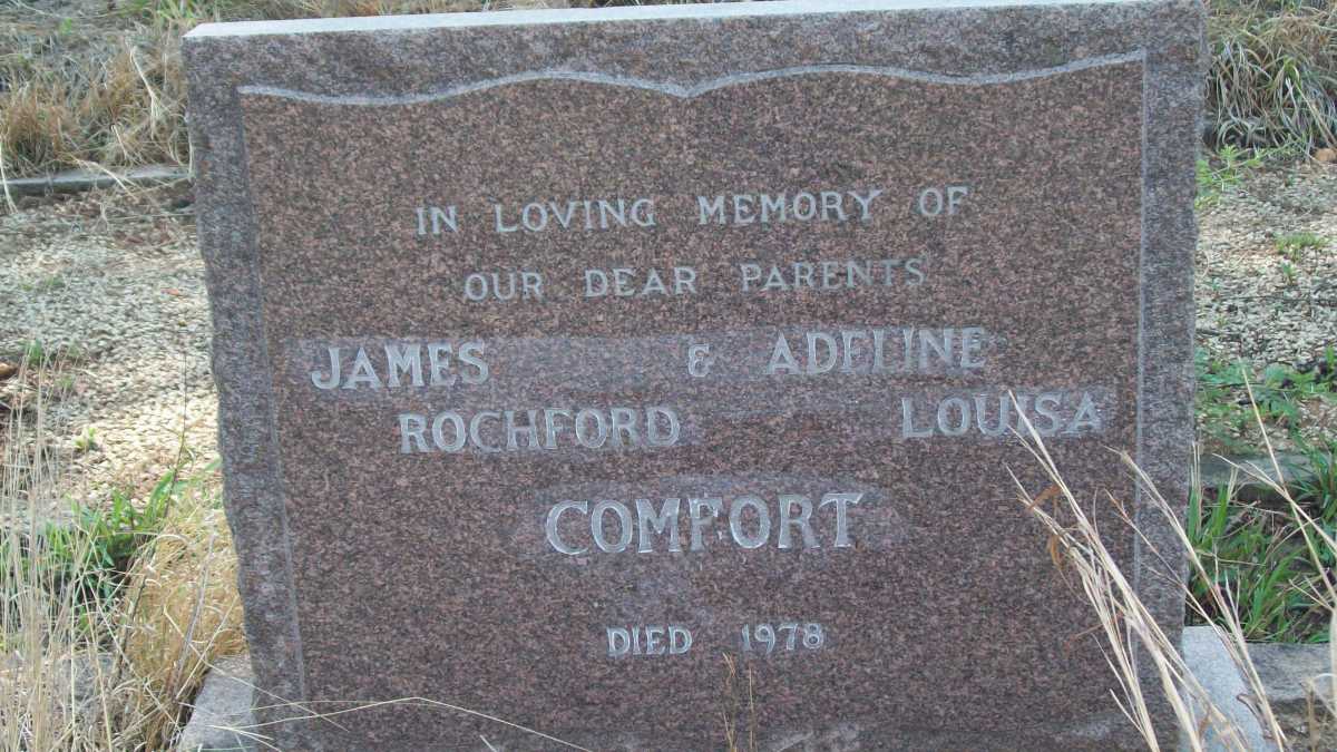 COMFORT James Rochford -1978 &amp; Adeline Louisa -1978