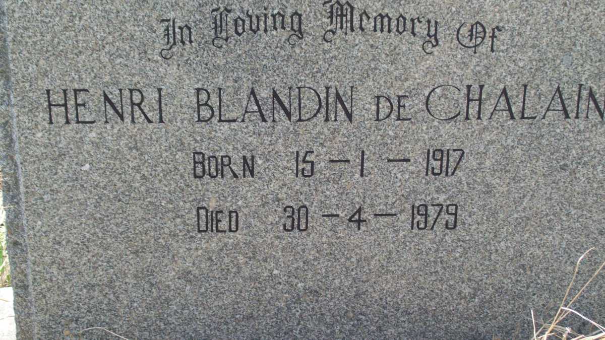 CHALAIN Henry Blandin, de 1917-1979