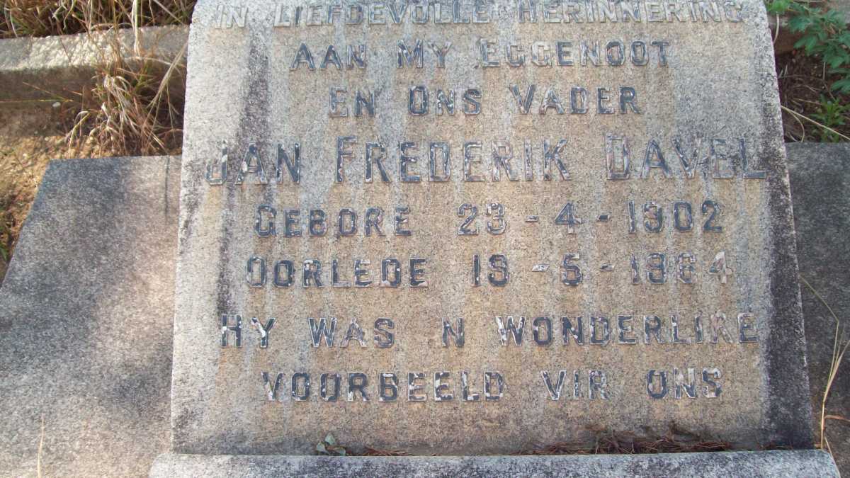 DAVEL Jan Frederik 1902-1964