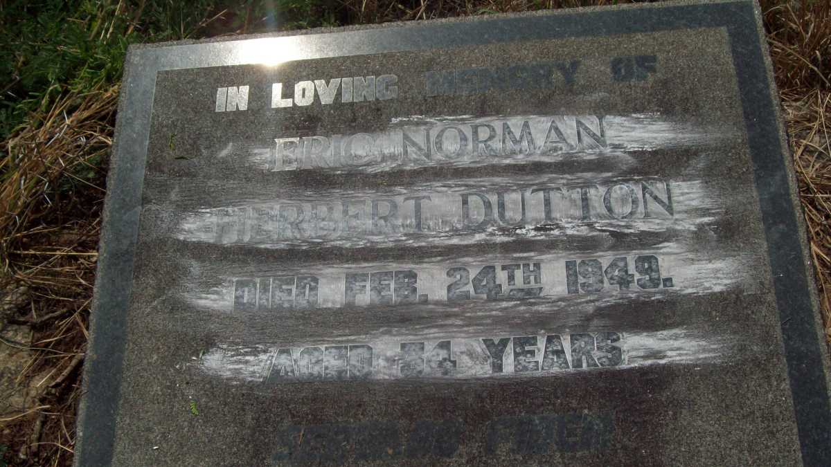 DUTTON Eric Norman Herbert -1949