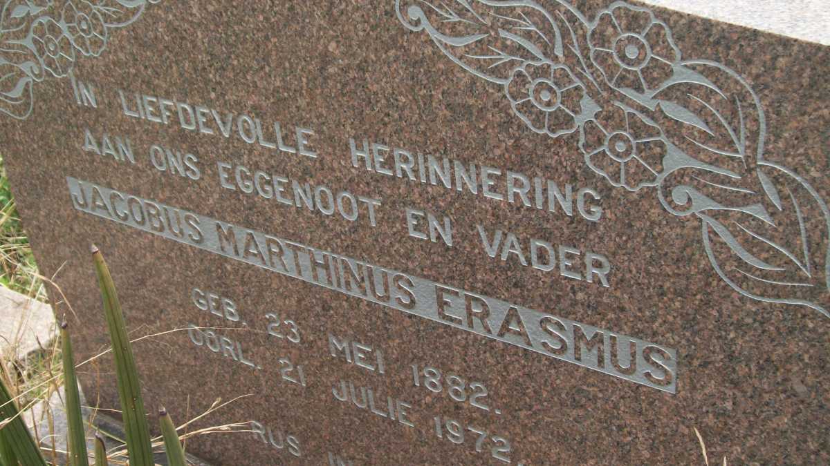 ERASMUS Jacobus Marthinus 1882-1972