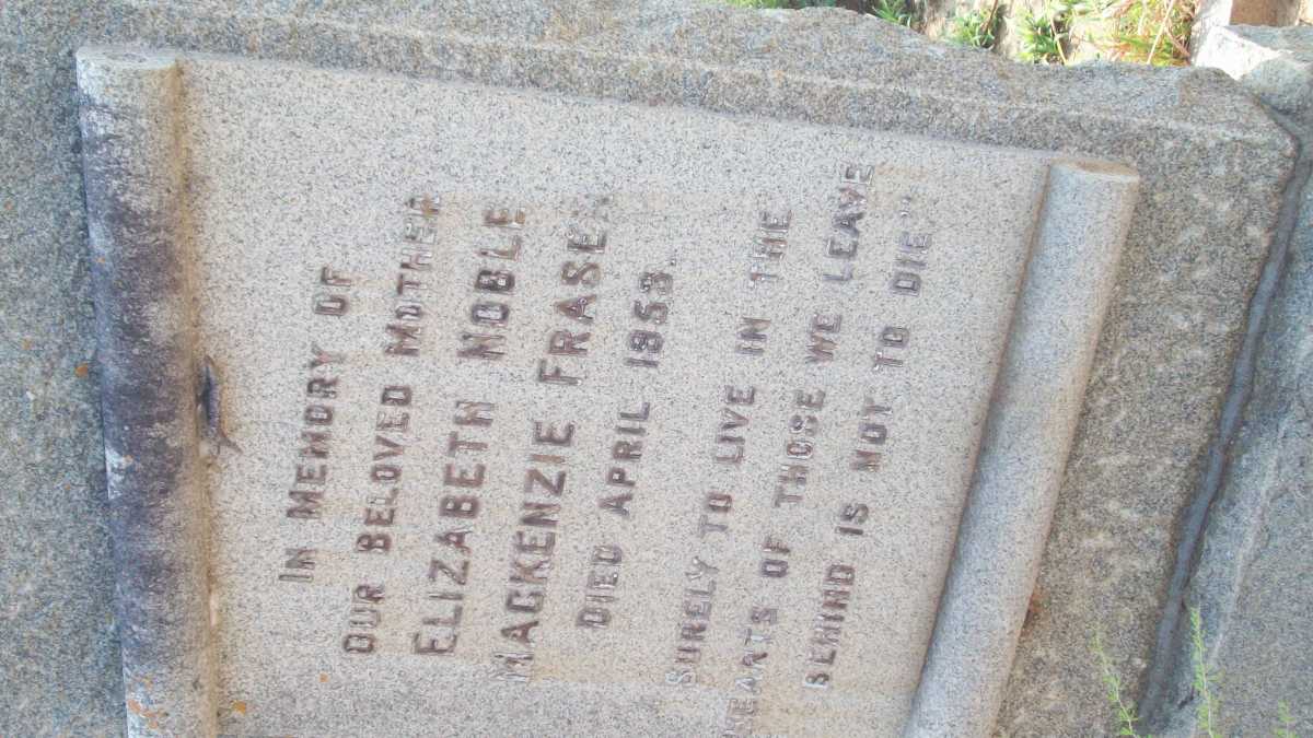 FRASER Elizabeth Noble Mackenzie -1953