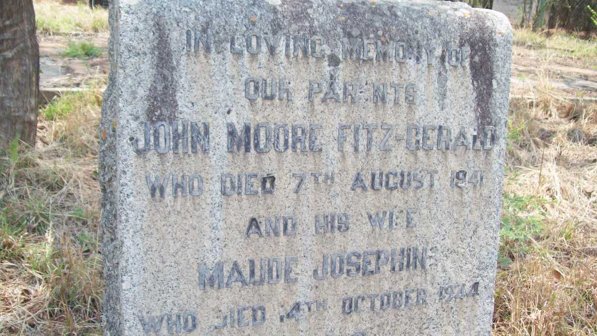 FITZGERALD John Moore -1941 &amp;   Maude Josephine -1944