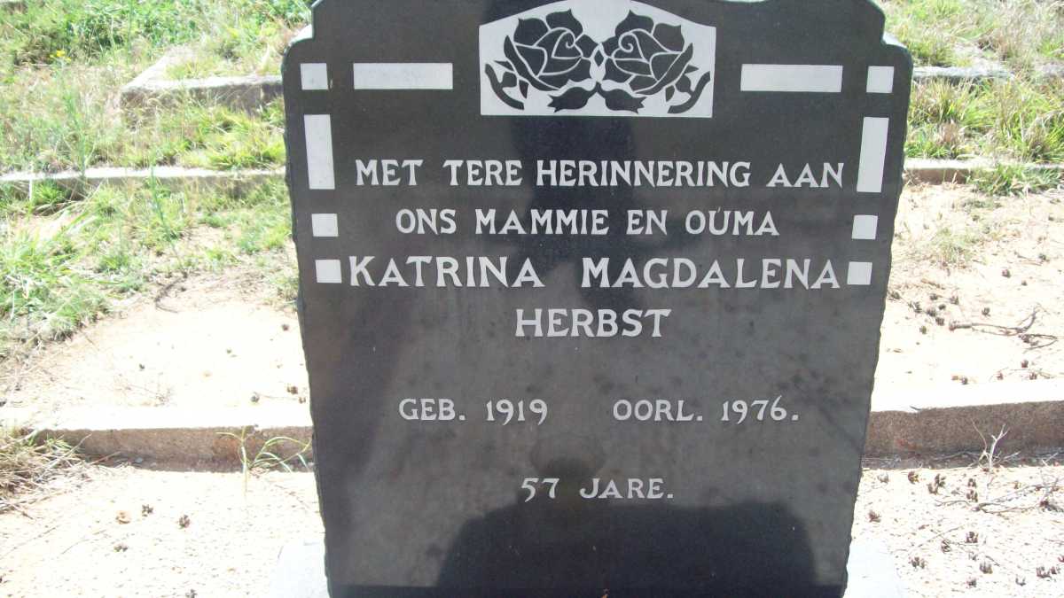 HERBST Katrina Magdalena 1919-1976