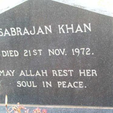 KHAN Sabrajan -1972