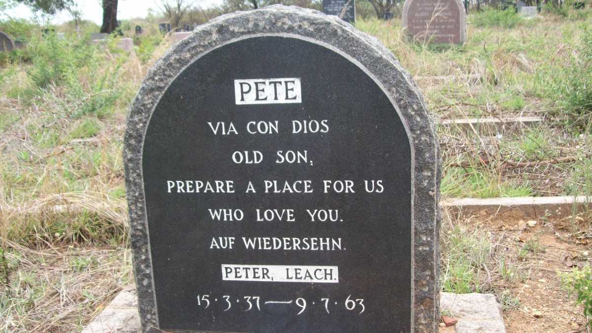 LEACH Peter 1937-1963
