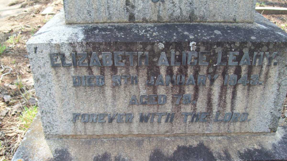 LEAHY Elizabeth Alice -1943