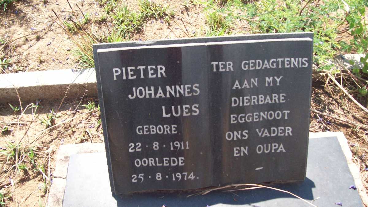 LUES Pieter Johannes 1911-1974