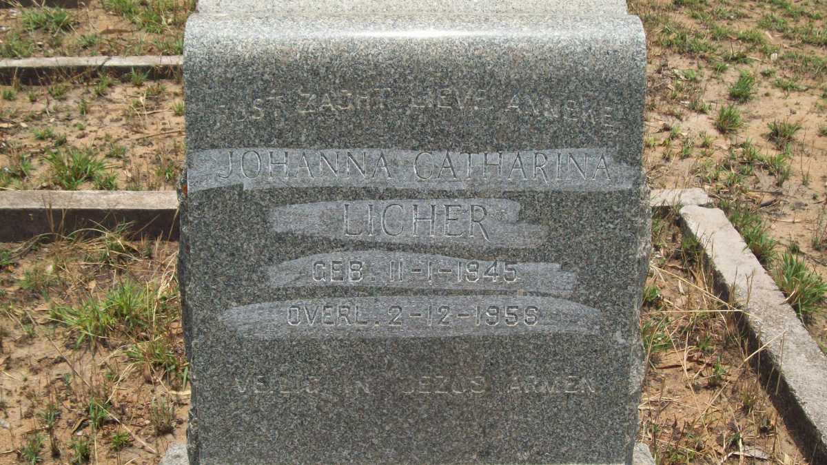 LICHER Johanna Catharina 1945-1956