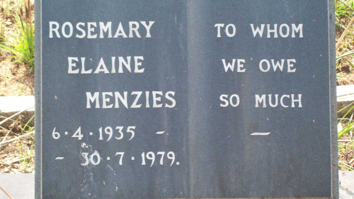 MENZIES Rosemary Elaine 1935-1979