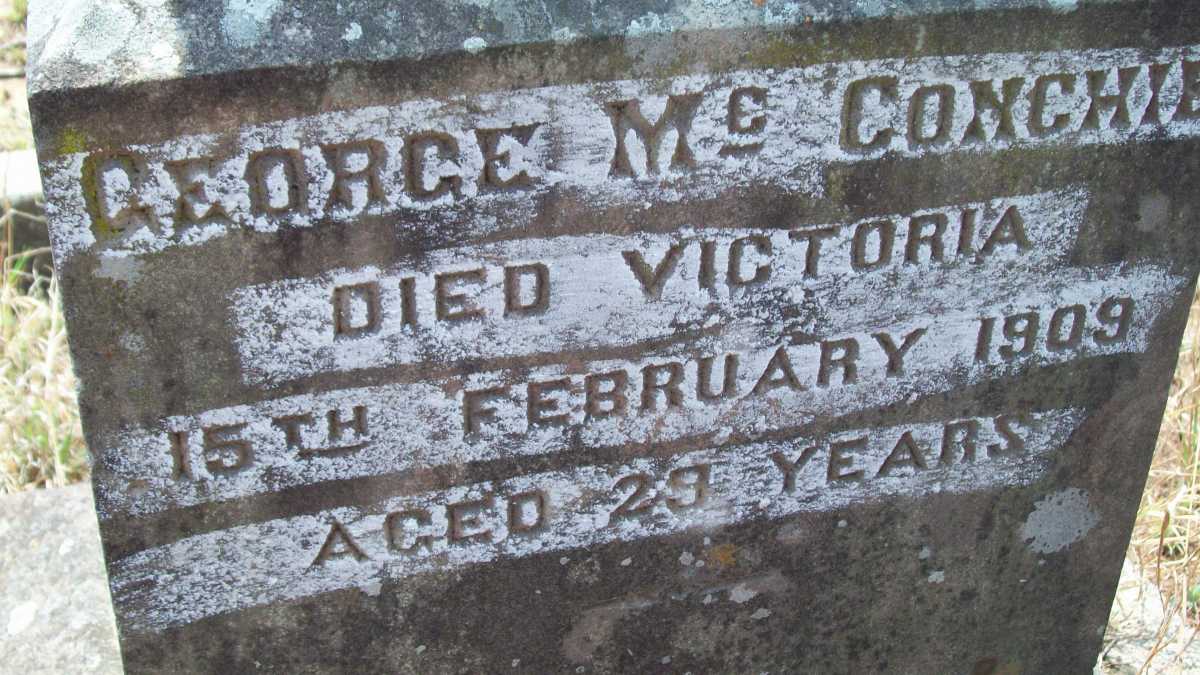 McCONCHIE George -1909