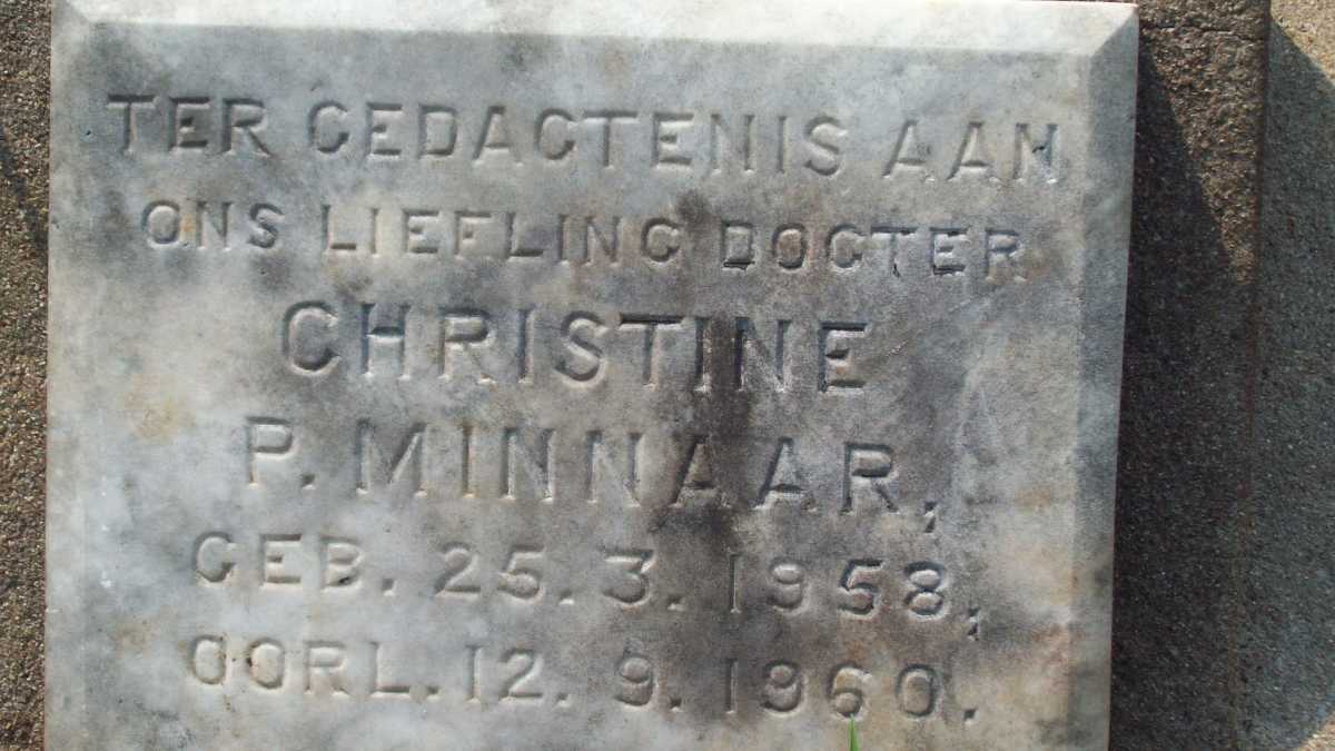 MINNAAR Christine P. 1958-1960